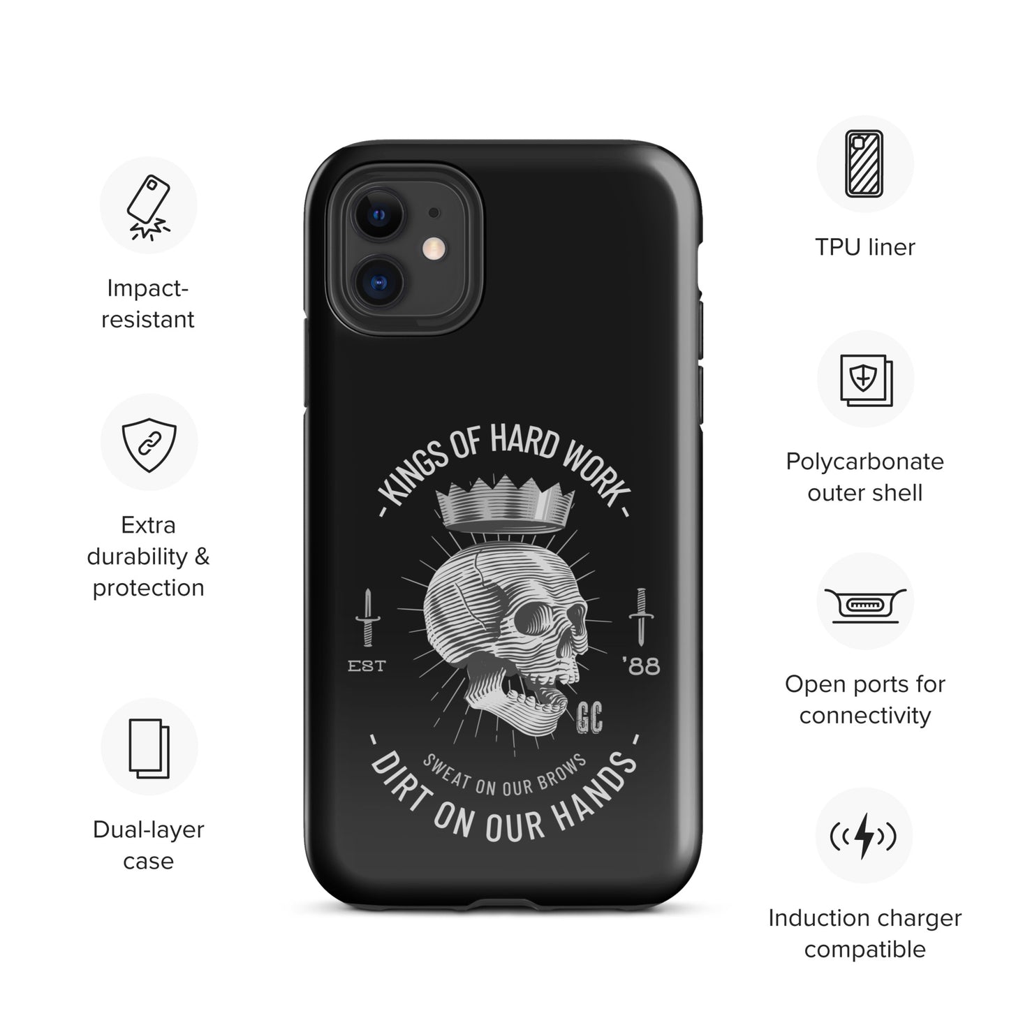 GC Kings Of Hard Work Tough Phone Case for iPhone® (Matte Finish)