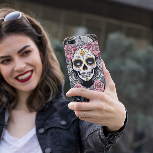 Gravel & Cain Rosey Candy Skull Tough Phone Case for Samsung