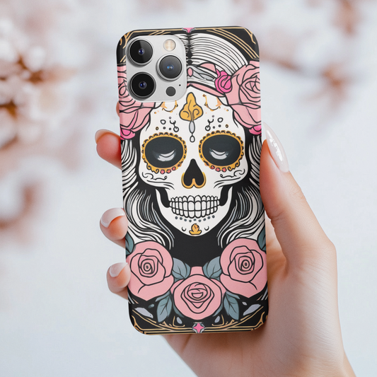Gravel & Cain Rosey Candy Skull Tough Phone Case for iPhone
