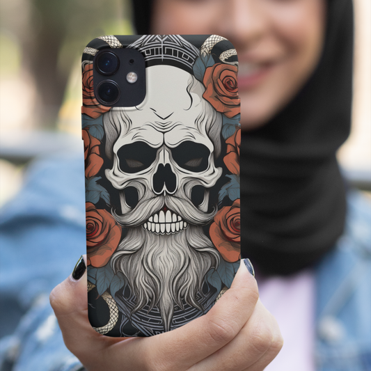 Gravel & Cain Skull & Roses Tough Phone Case for iPhone