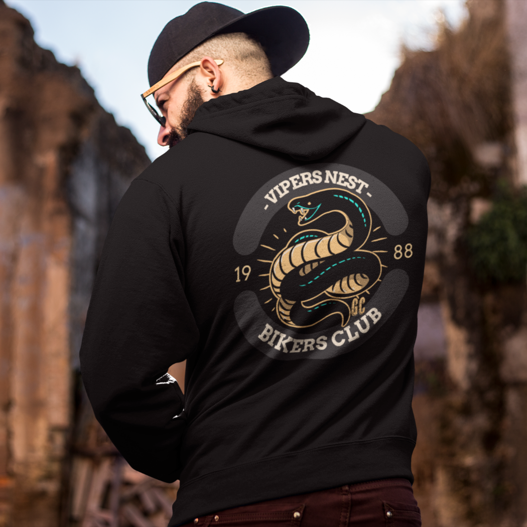 Gravel & Cain Vipers Nest Bikers Club Hoodie