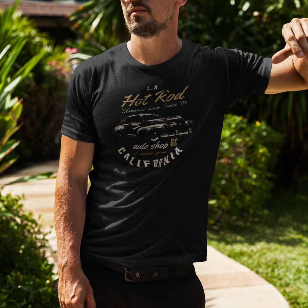 Gravel & Cain L.A Hot Rod Auto Shop Short Sleeve T-Shirt