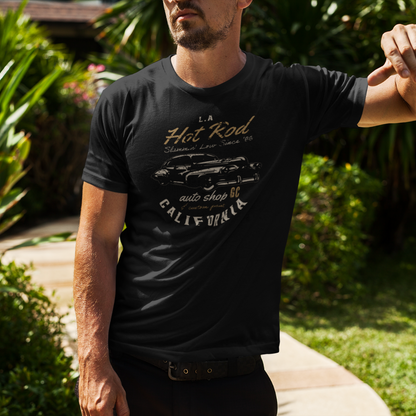 Gravel & Cain L.A Hot Rod Auto Shop Short Sleeve T-Shirt