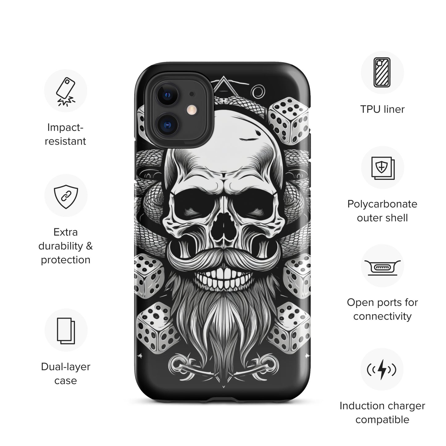 GC Skull & Gamble Tough Phone Case for iPhone®