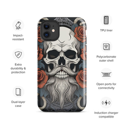 GC Skull & Roses Tough Phone Case for iPhone®